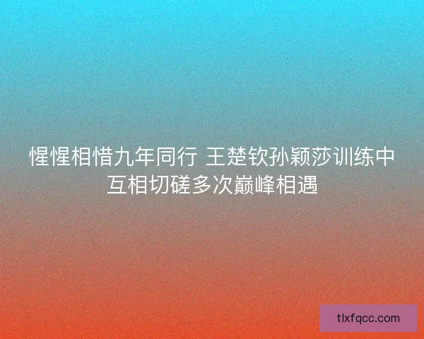 惺惺相惜九年同行 王楚钦孙颖莎训练中互相切磋多次巅峰相遇